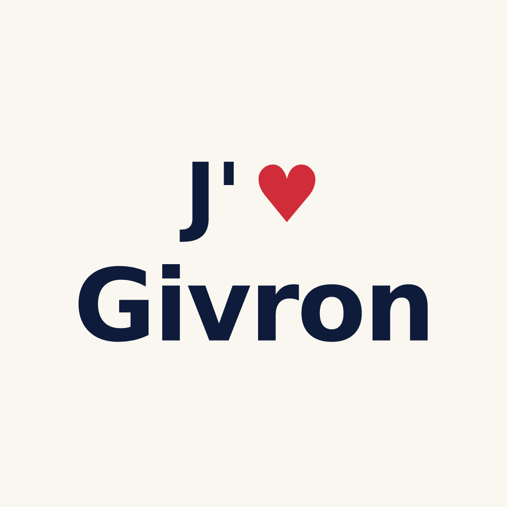 Tasse personnalisée Givron — design J'aime Givron