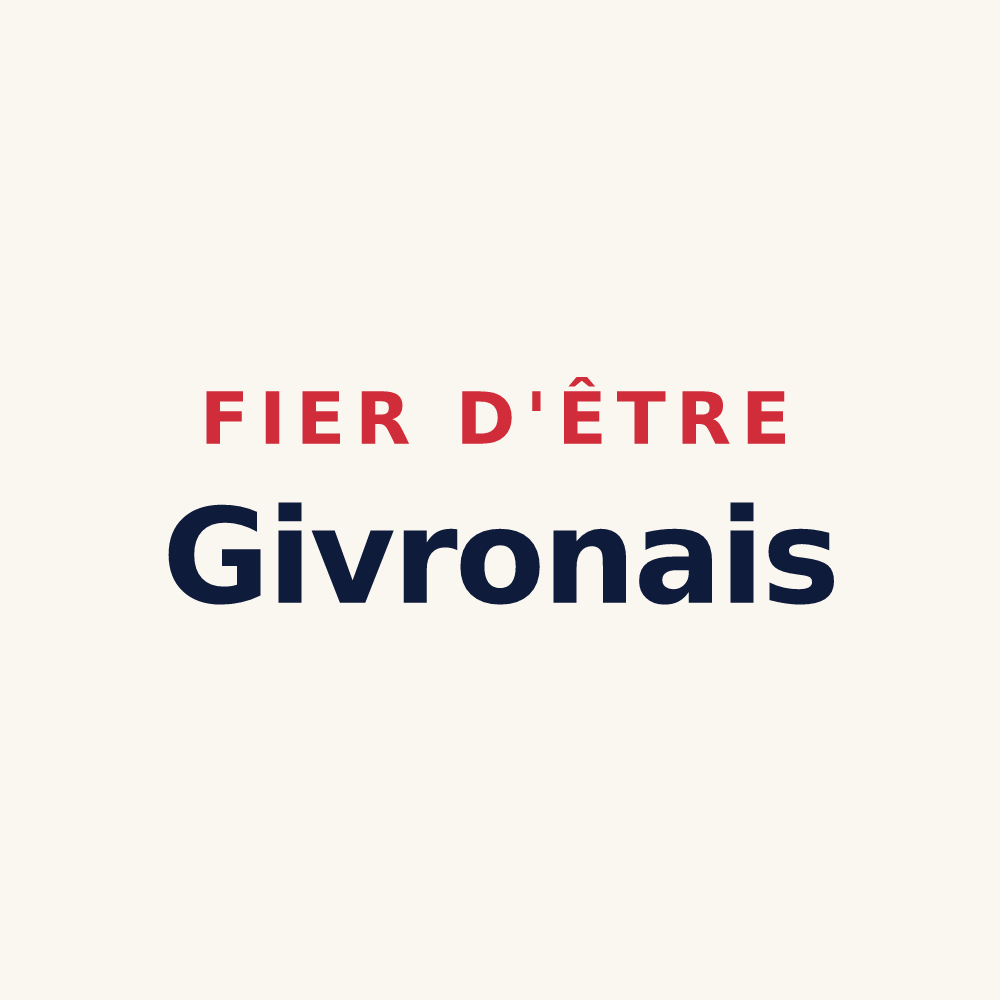 Tasse « Fier d'être Givronais » — design pour Givron