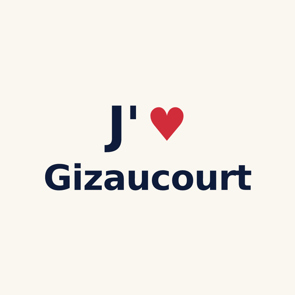 Tasse personnalisée Gizaucourt — design J'aime Gizaucourt