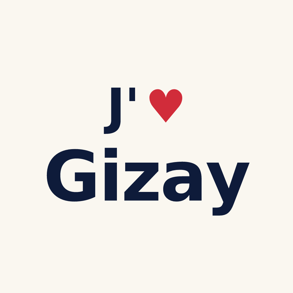 Tasse personnalisée Gizay — design « J'aime Gizay » imprimé sur la tasse
