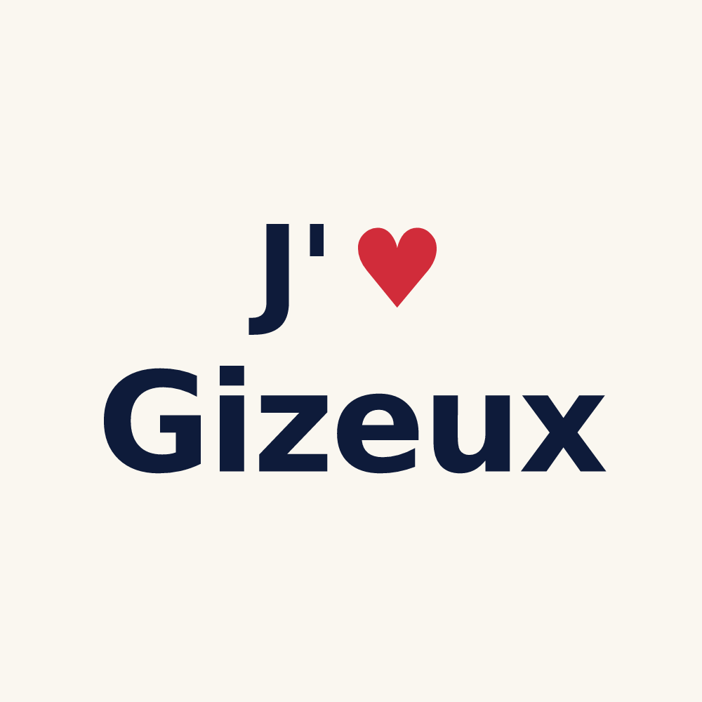 Tasse personnalisée Gizeux — design J'aime Gizeux