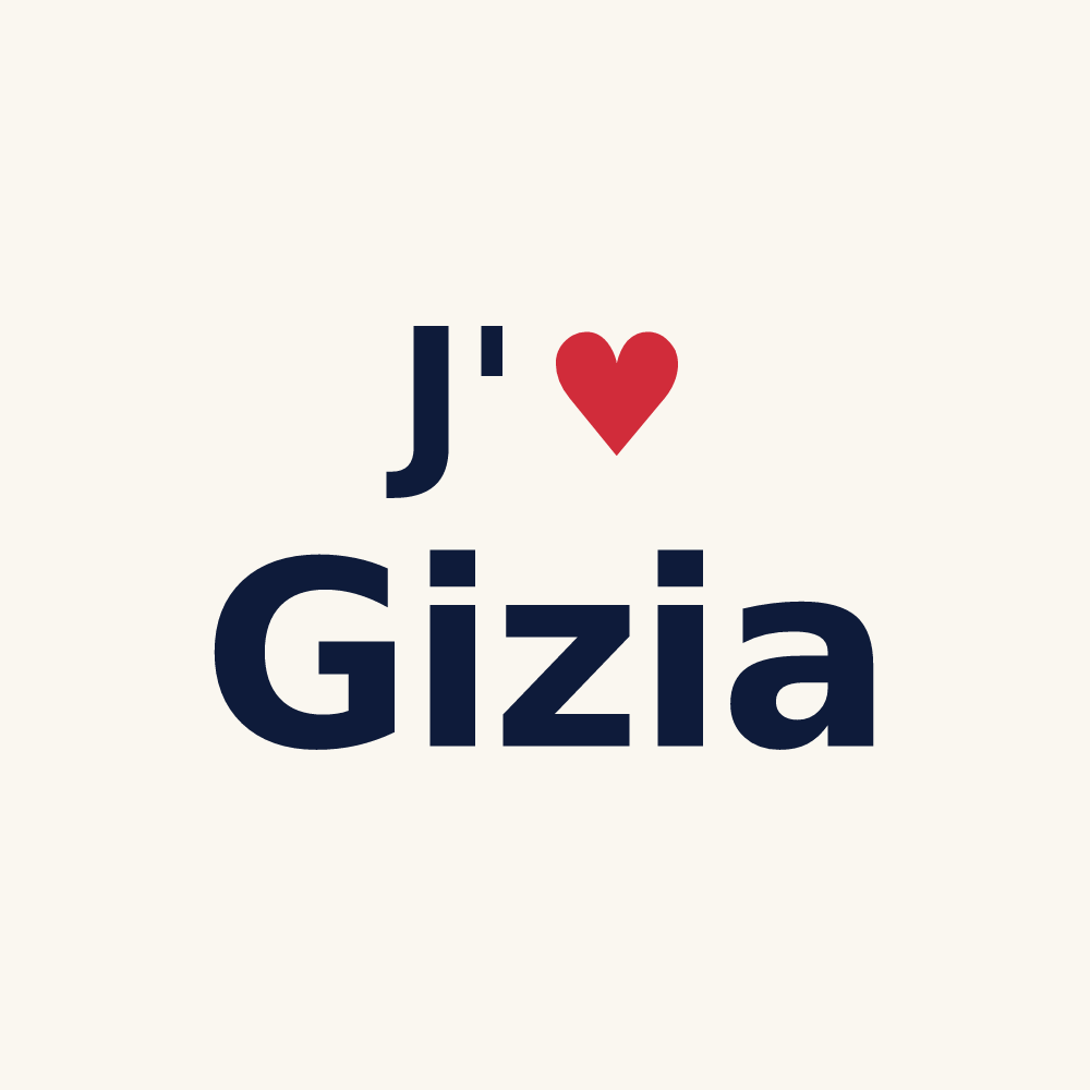 Tasse personnalisée Gizia — design J'aime Gizia