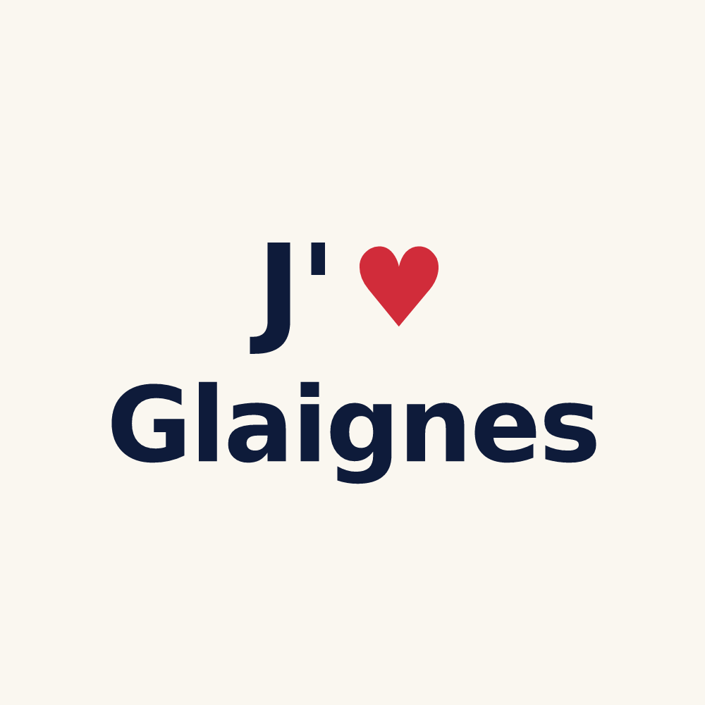 Tasse personnalisée Glaignes — design J'aime Glaignes