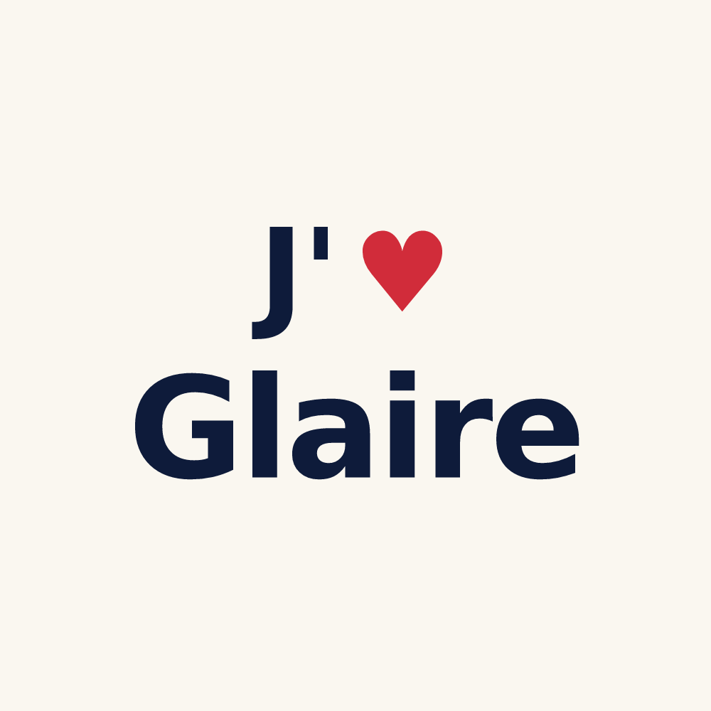 Tasse personnalisée Glaire — design J'aime Glaire