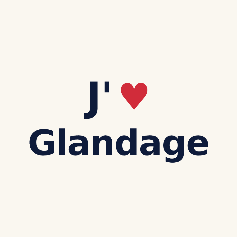 Tasse personnalisée Glandage — design J'aime Glandage