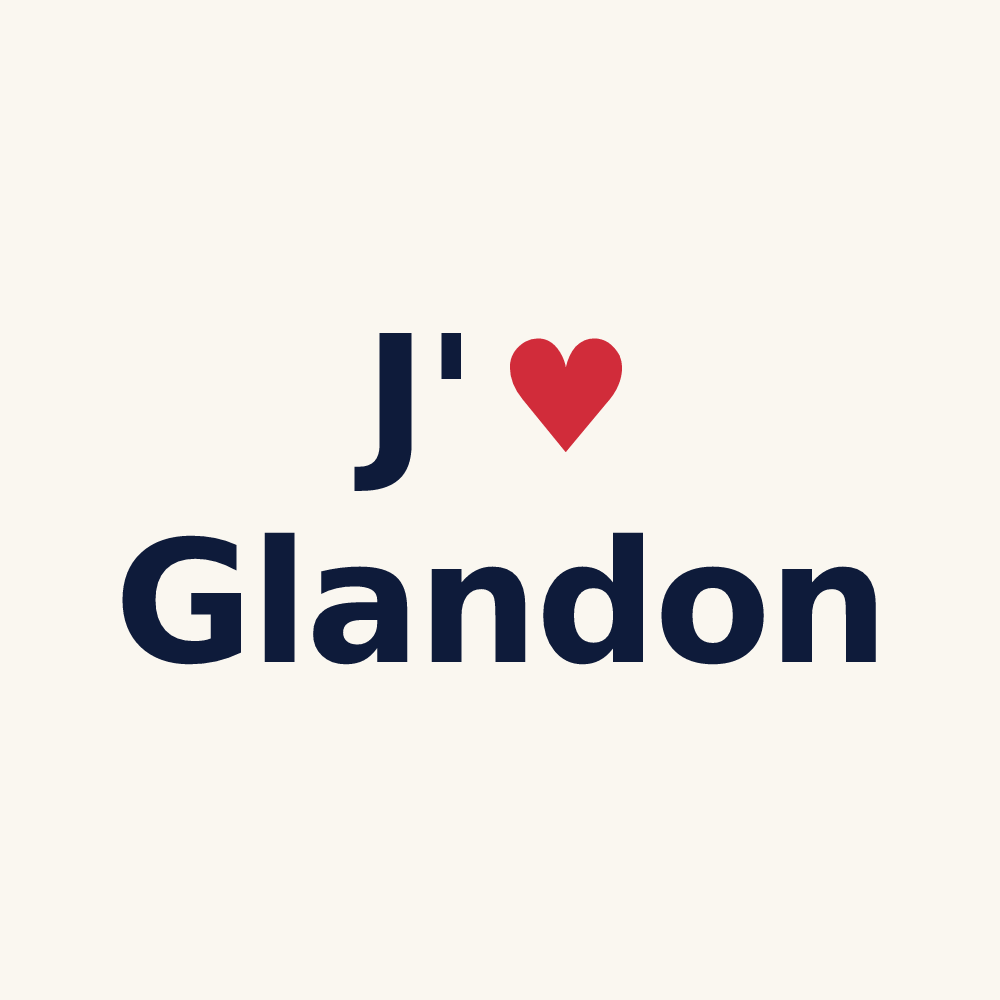 Tasse personnalisée Glandon — design J'aime Glandon