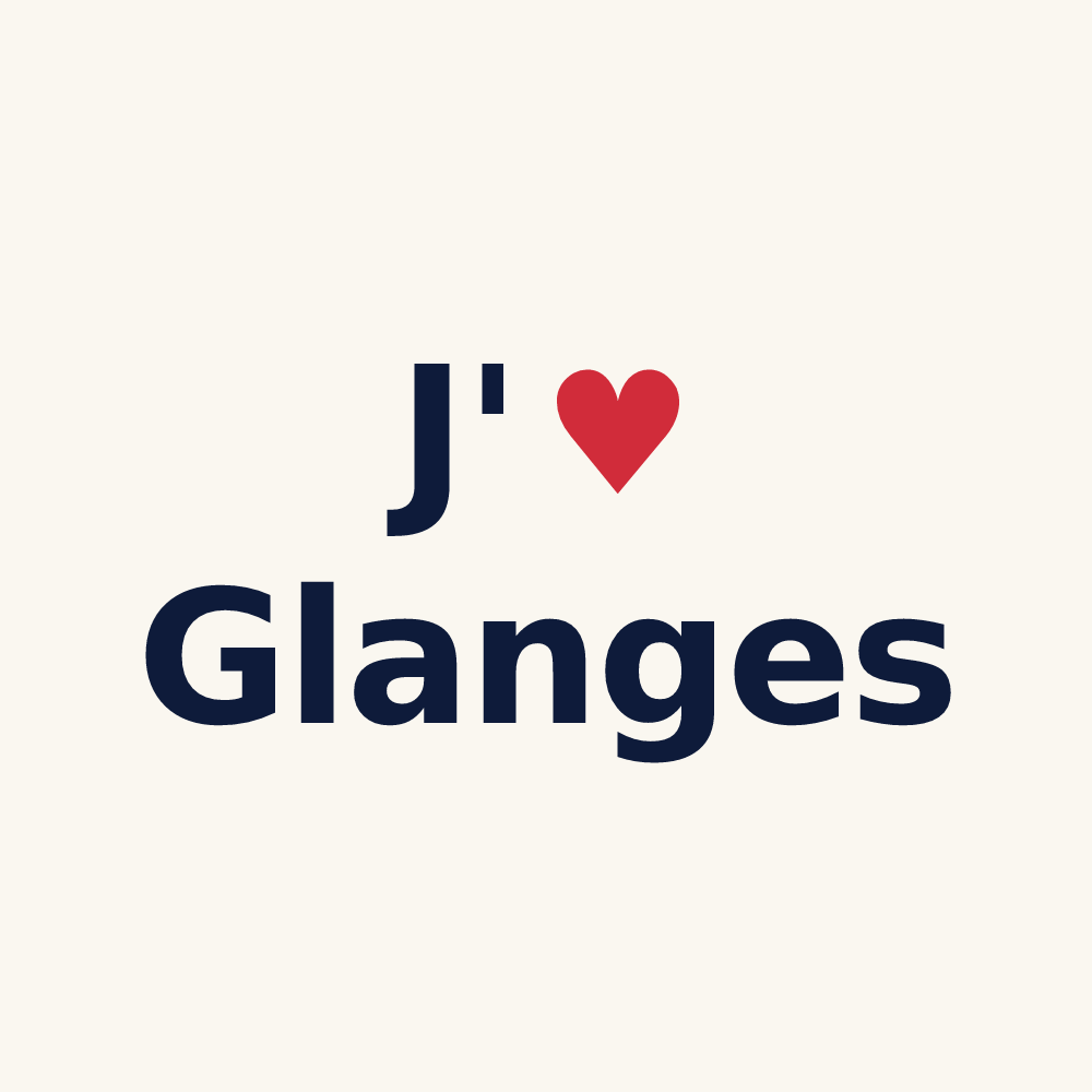 Tasse personnalisée Glanges — design J'aime Glanges