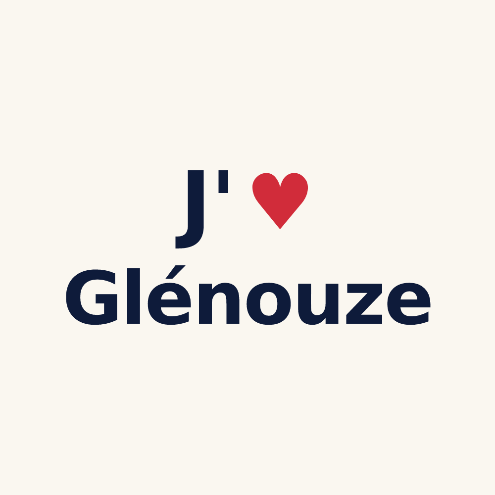 Tasse personnalisée Glénouze — design J'aime Glénouze