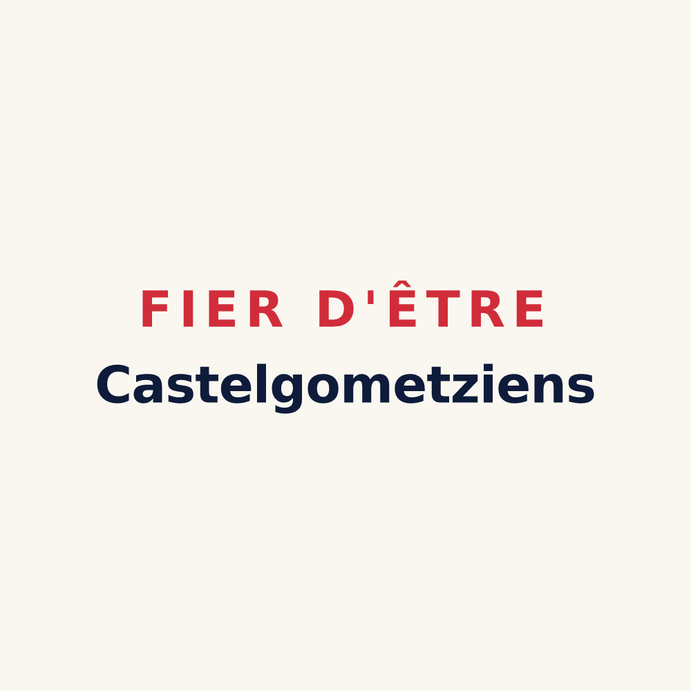 Tasse « Fier d'être Castelgometziens » — design pour Gometz-le-Châtel