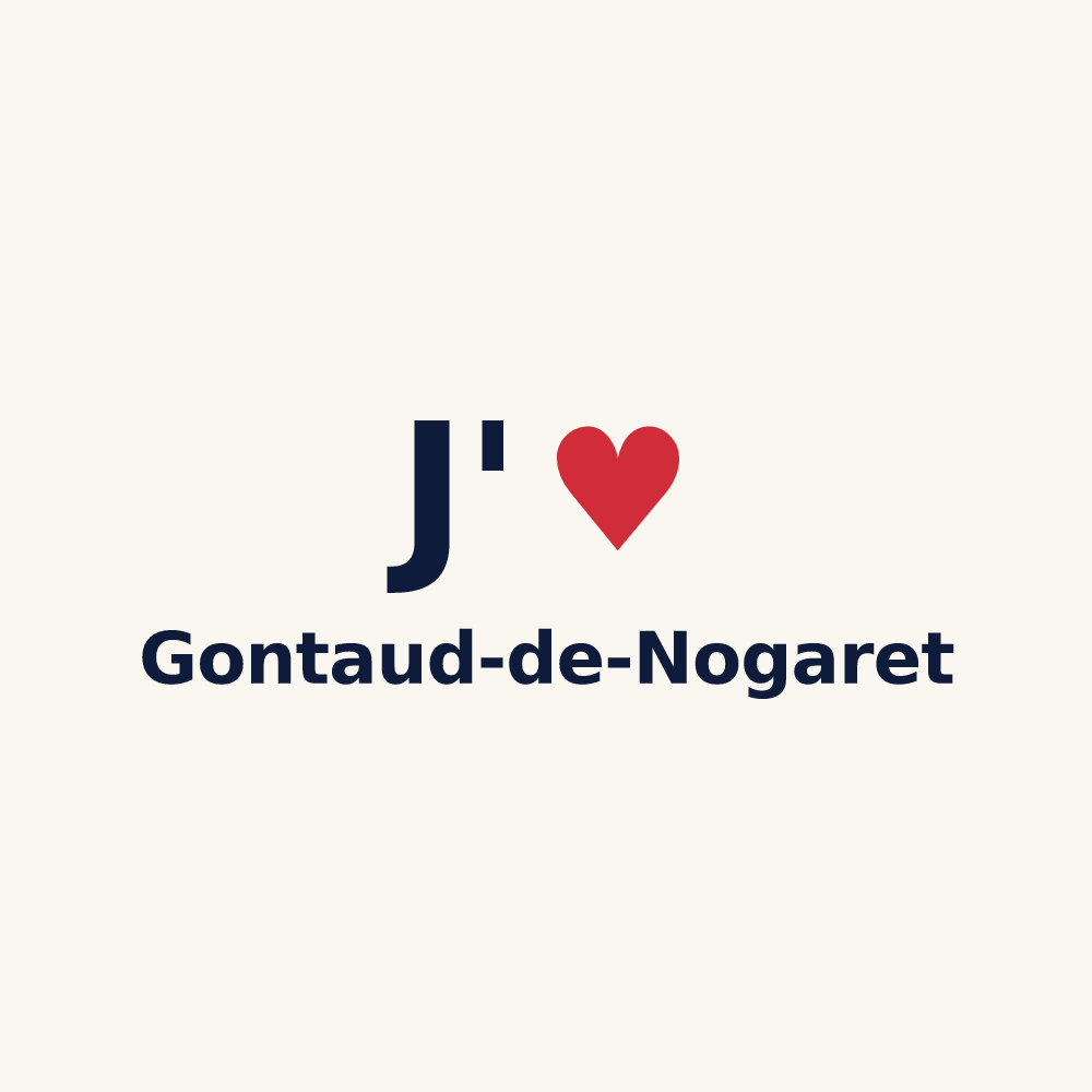 Tasse personnalisée Gontaud-de-Nogaret — design J'aime Gontaud-de-Nogaret