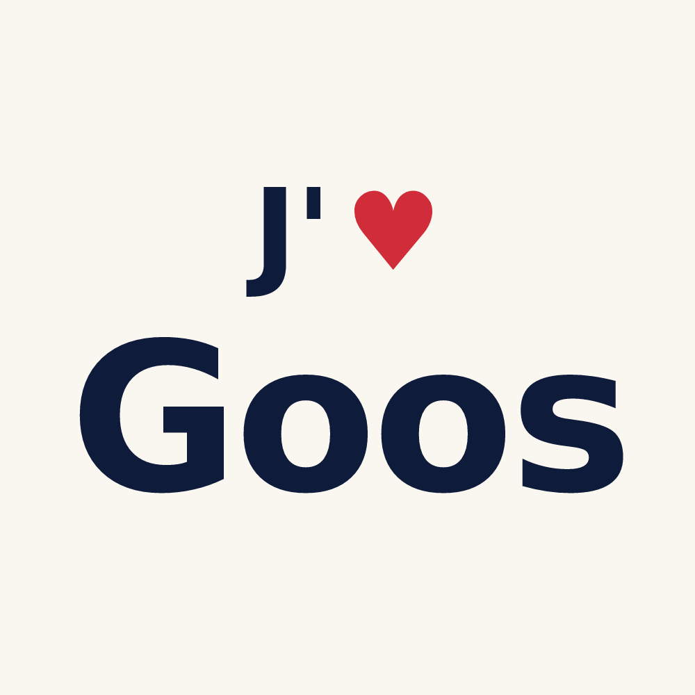Tasse personnalisée Goos — design J'aime Goos