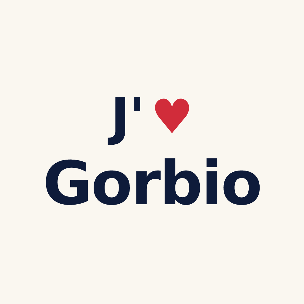 Tasse personnalisée Gorbio — design « J'aime Gorbio » imprimé sur la tasse