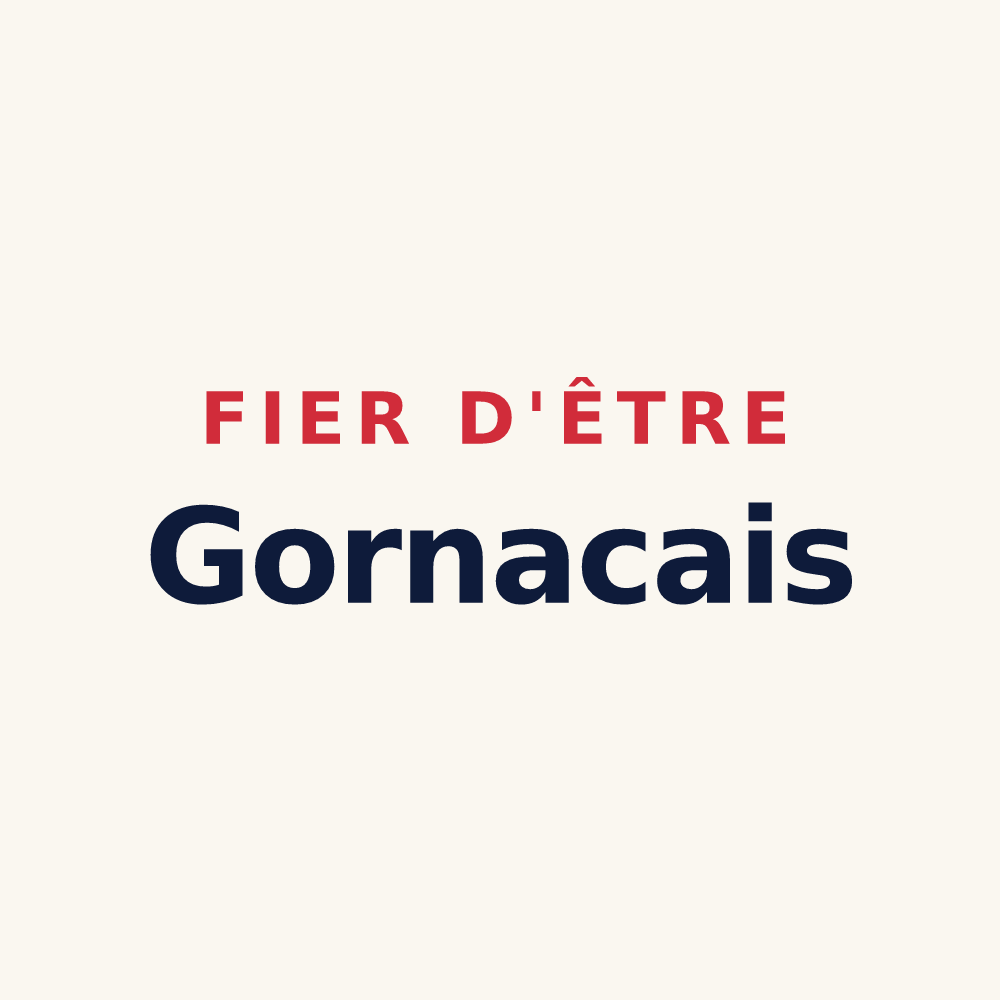 Tasse « Fier d'être Gornacais » — design pour Gornac