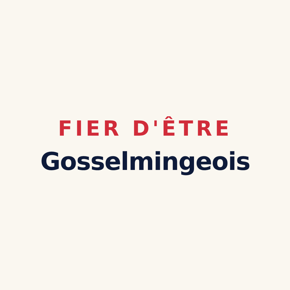 Tasse « Fier d'être Gosselmingeois » — design pour Gosselming