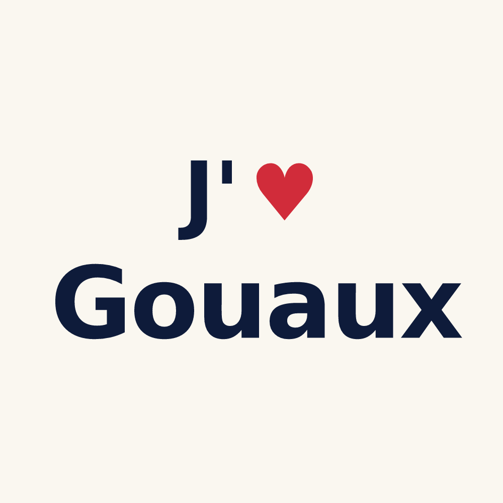 Tasse personnalisée Gouaux — design « J'aime Gouaux » imprimé sur la tasse