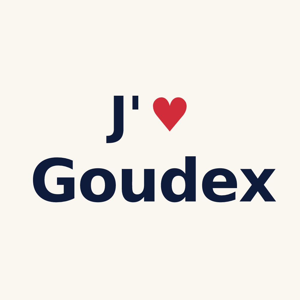 Tasse personnalisée Goudex — design J'aime Goudex
