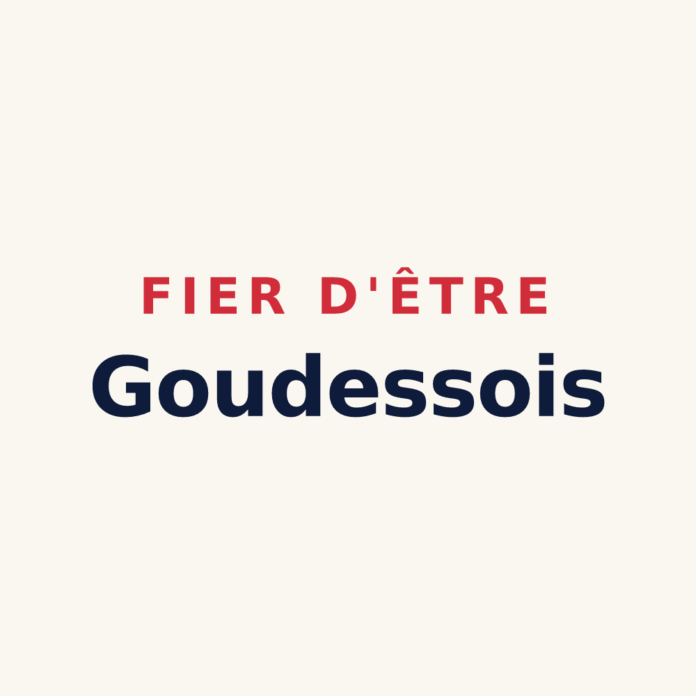 Tasse « Fier d'être Goudessois » — design pour Goudex