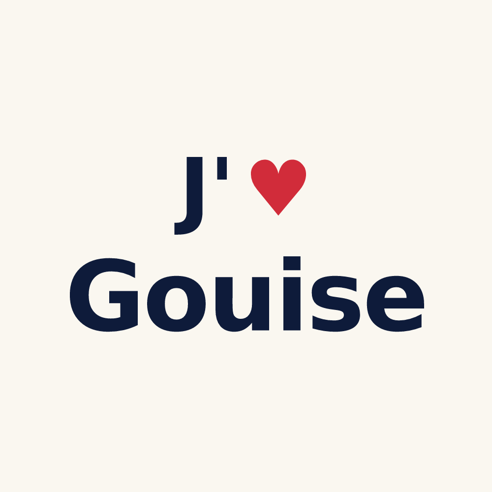 Tasse personnalisée Gouise — design J'aime Gouise