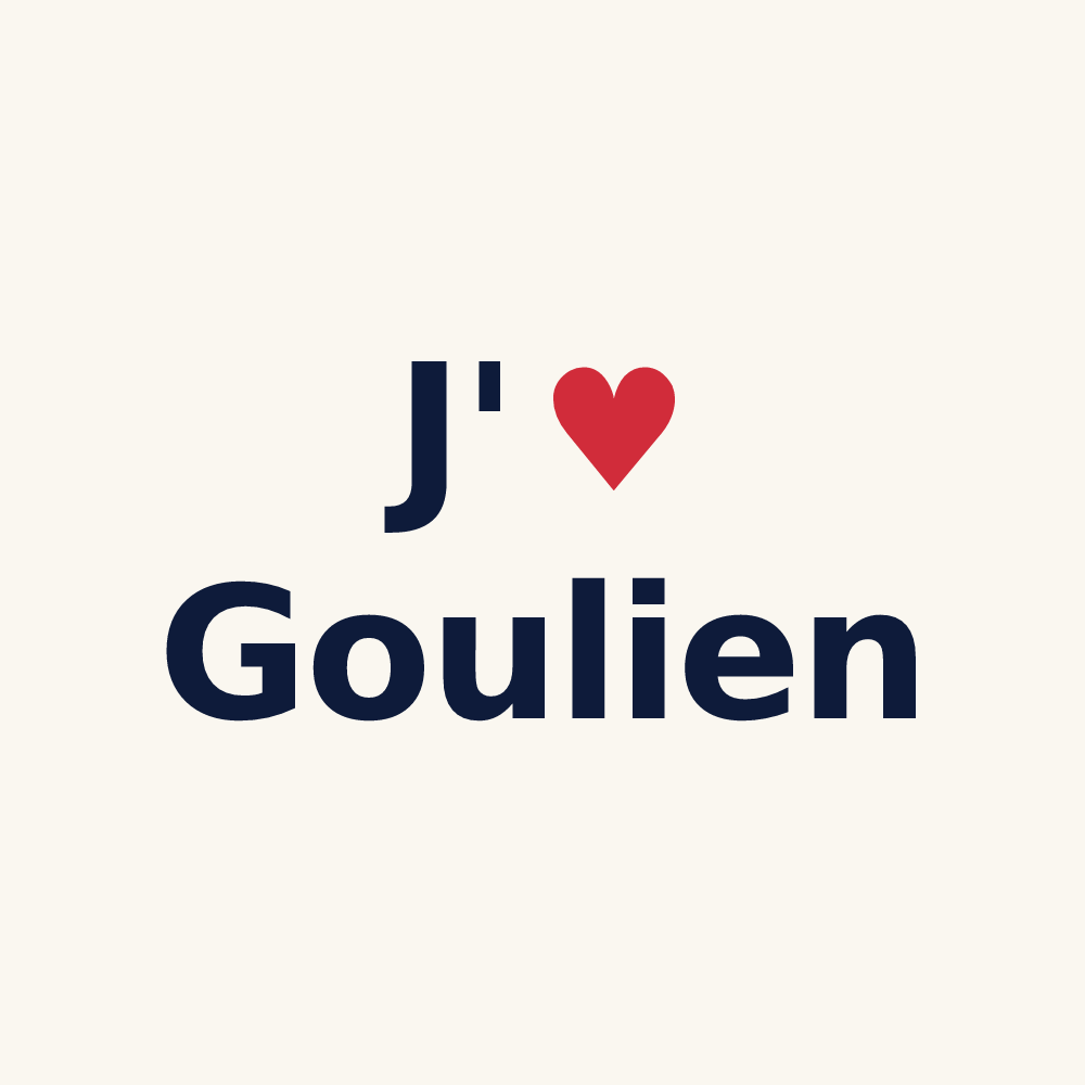 Tasse personnalisée Goulien — design J'aime Goulien