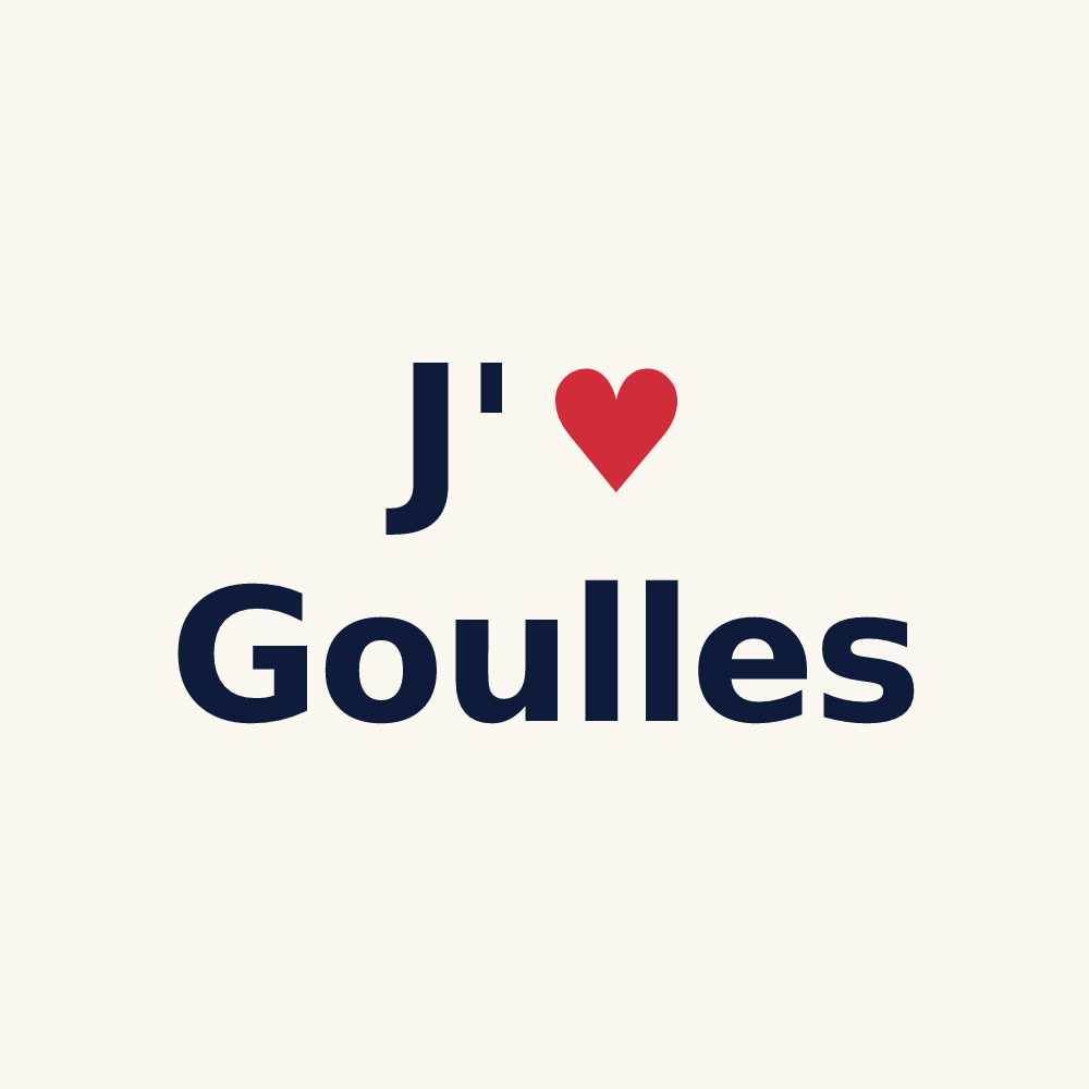 Tasse personnalisée Goulles — design J'aime Goulles