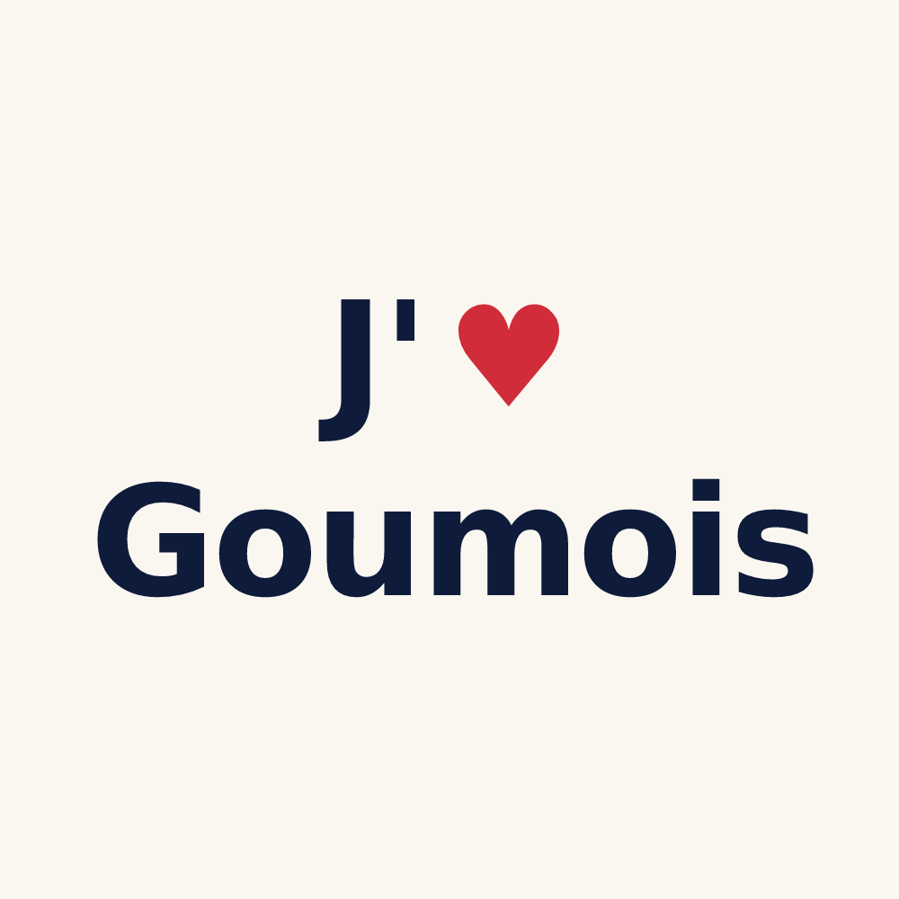 Tasse personnalisée Goumois — design J'aime Goumois