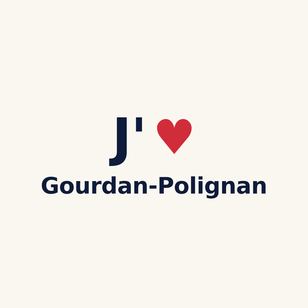Tasse personnalisée Gourdan-Polignan — design J'aime Gourdan-Polignan