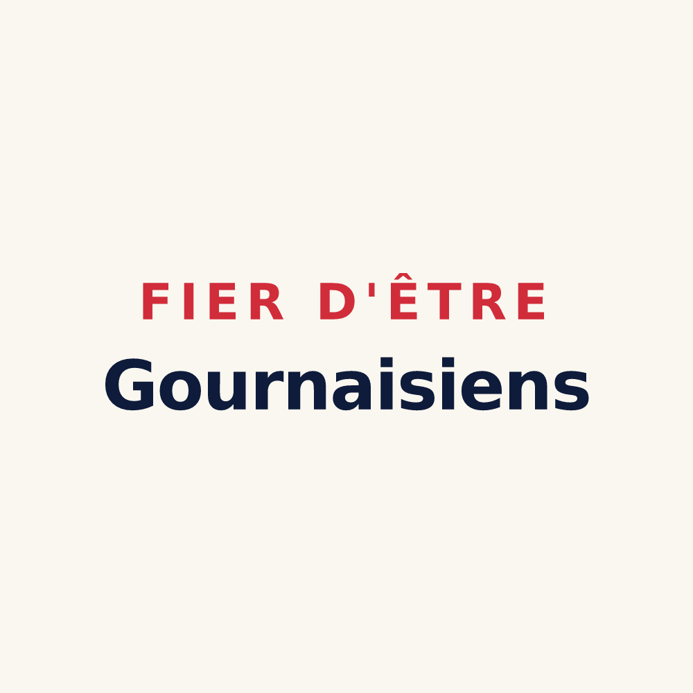 Tasse « Fier d'être Gournaisiens » — design pour Gournay-en-Bray
