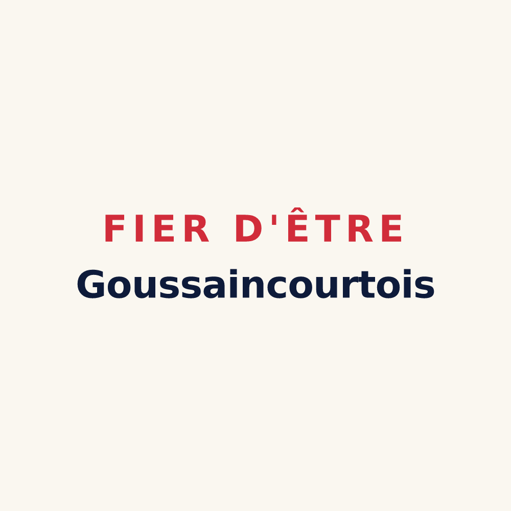 Tasse « Fier d'être Goussaincourtois » — design pour Goussaincourt