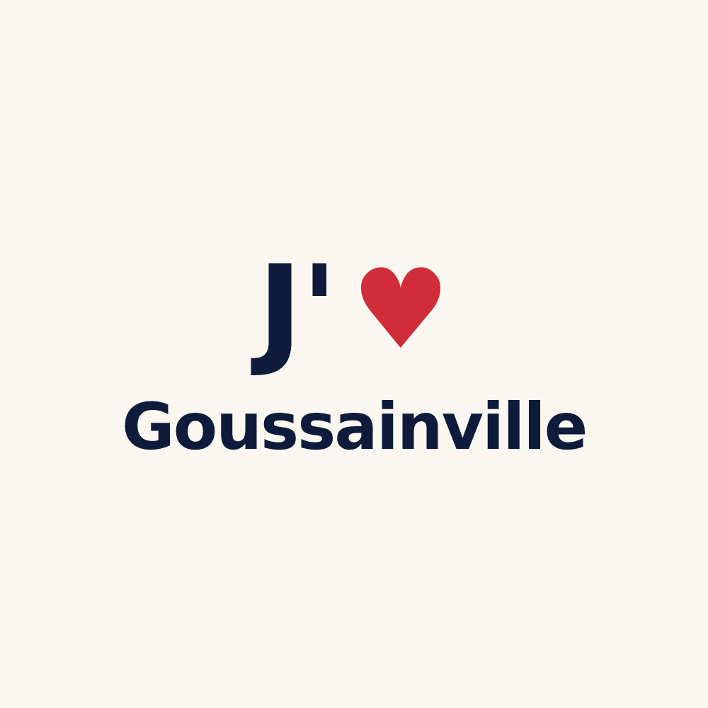 Tasse personnalisée Goussainville — design « J'aime Goussainville » imprimé sur la tasse