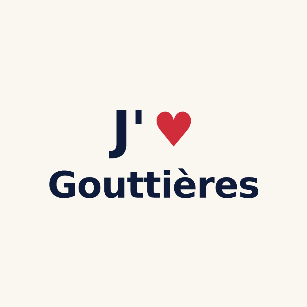 Tasse personnalisée Gouttières — design J'aime Gouttières