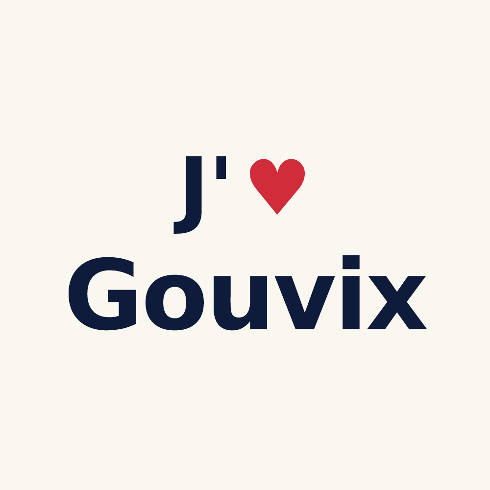 Tasse personnalisée Gouvix — design J'aime Gouvix