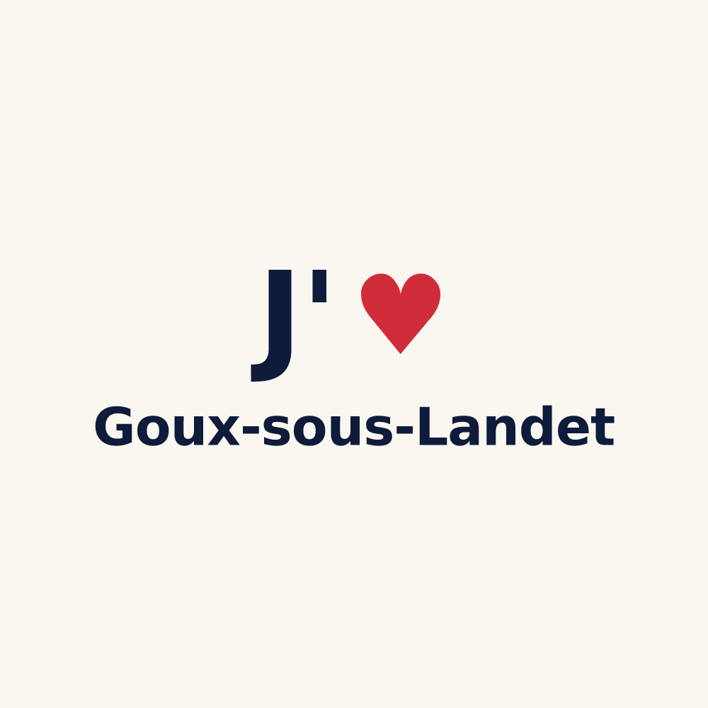 Tasse personnalisée Goux-sous-Landet — design J'aime Goux-sous-Landet