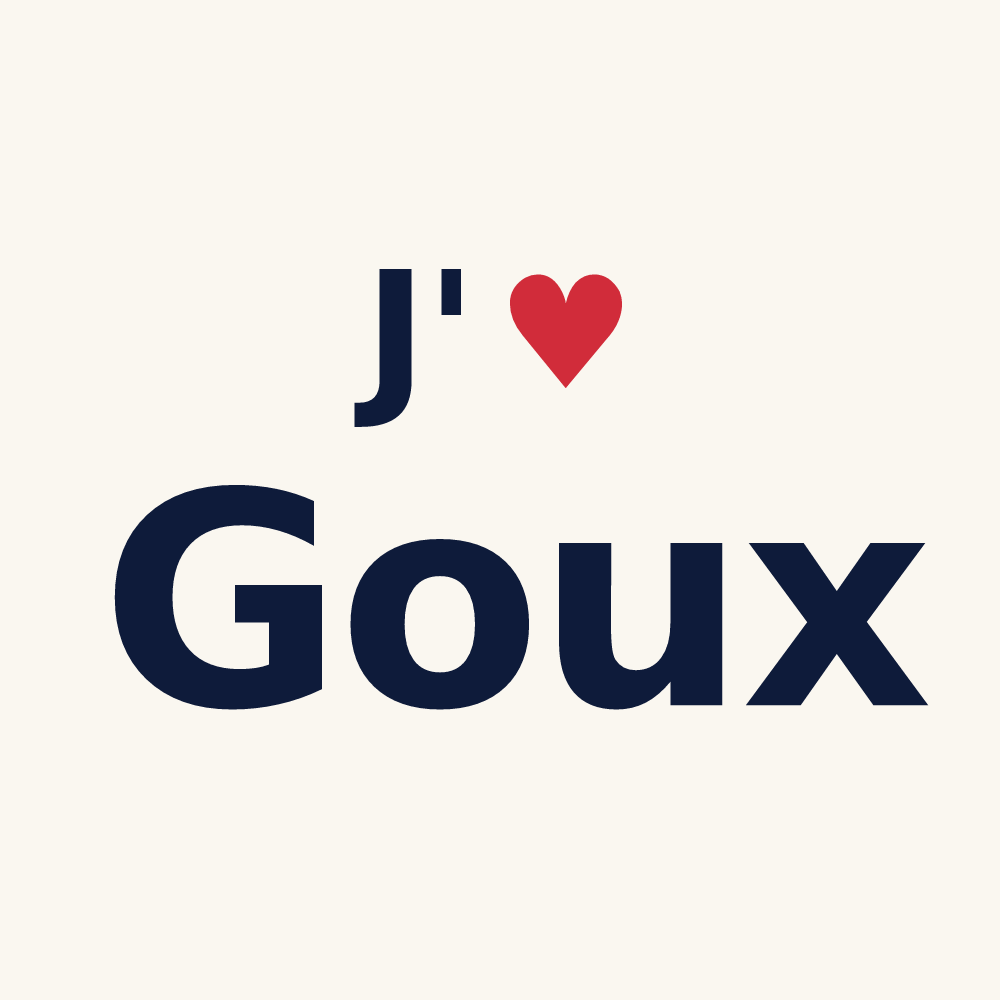 Tasse personnalisée Goux — design J'aime Goux