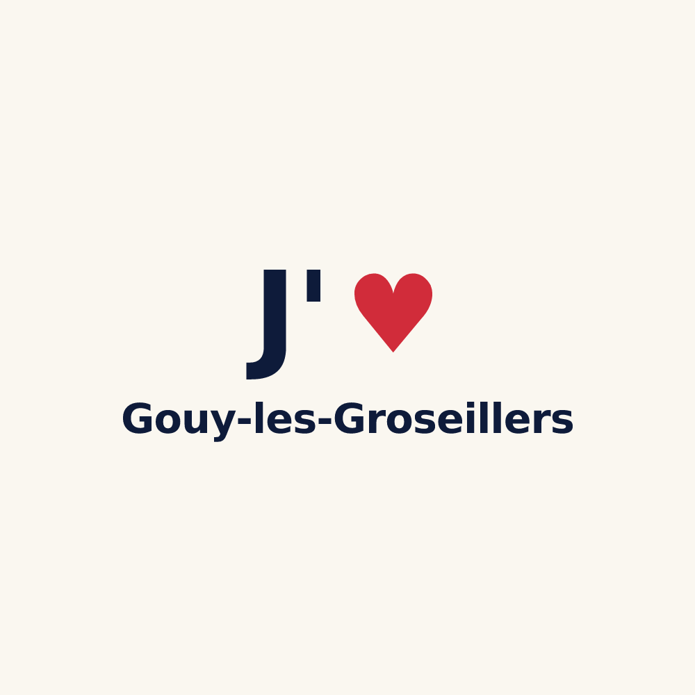 Tasse personnalisée Gouy-les-Groseillers — design J'aime Gouy-les-Groseillers