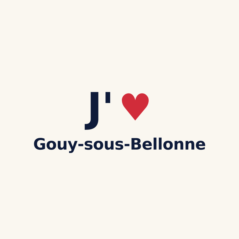 Tasse personnalisée Gouy-sous-Bellonne — design J'aime Gouy-sous-Bellonne