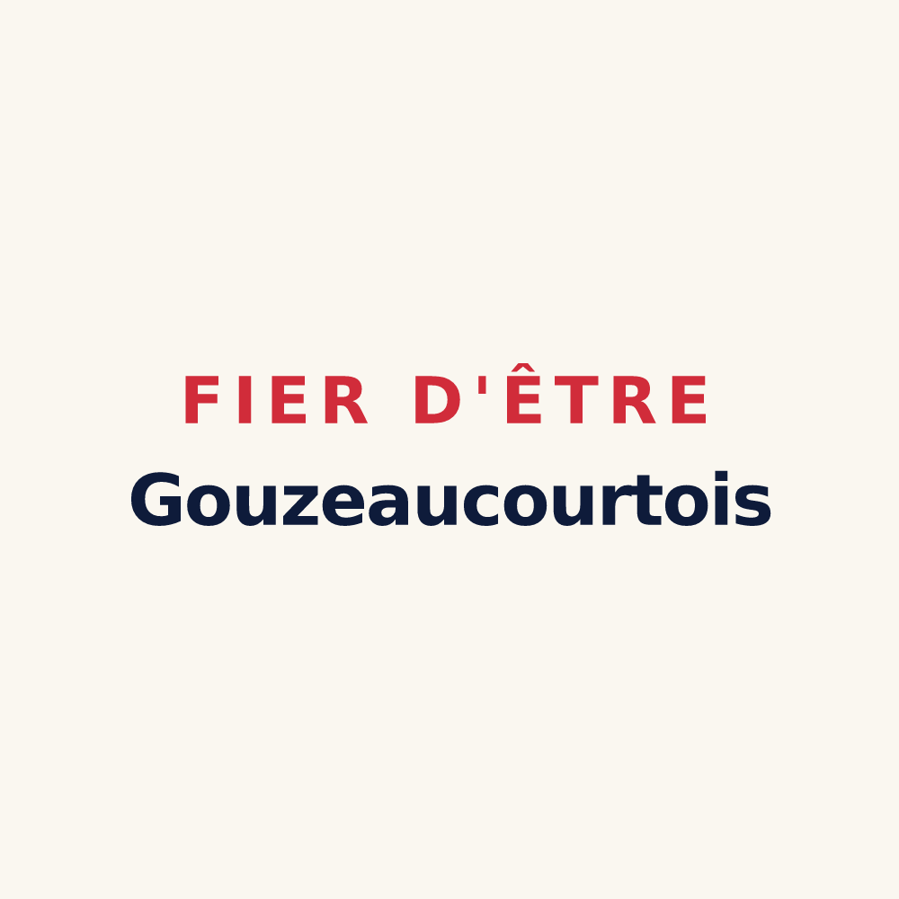 Tasse « Fier d'être Gouzeaucourtois » — design pour Gouzeaucourt