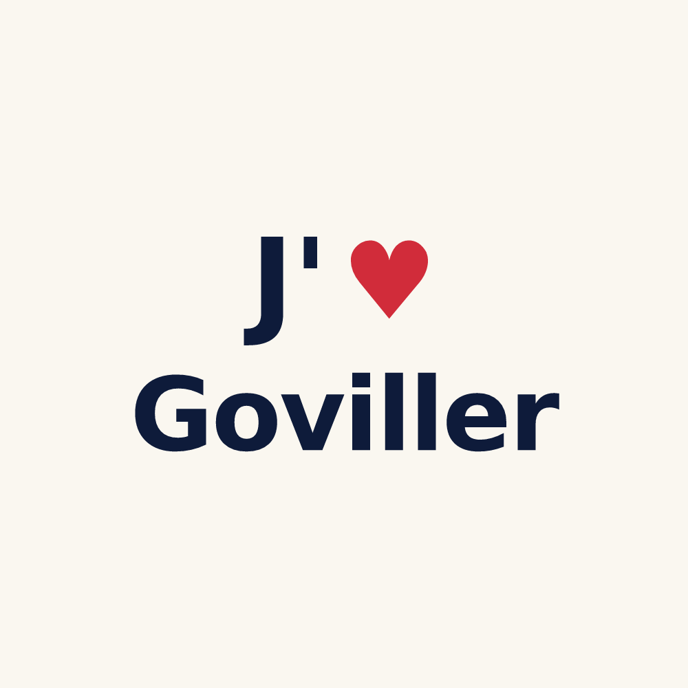 Tasse personnalisée Goviller — design J'aime Goviller