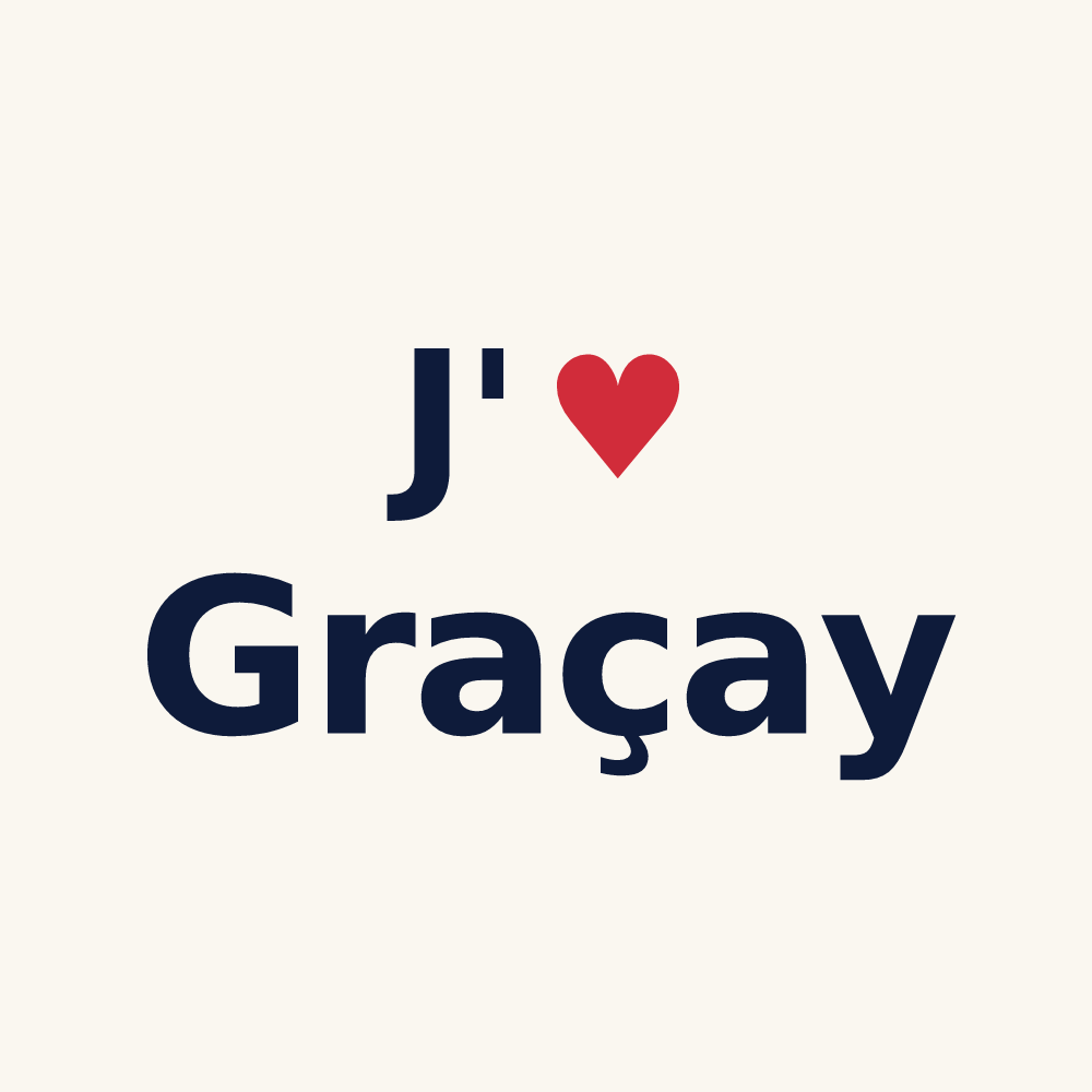 Tasse personnalisée Graçay — design J'aime Graçay