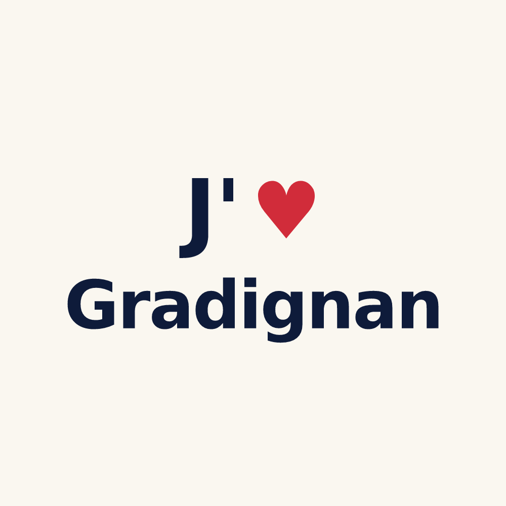 Tasse personnalisée Gradignan — design J'aime Gradignan
