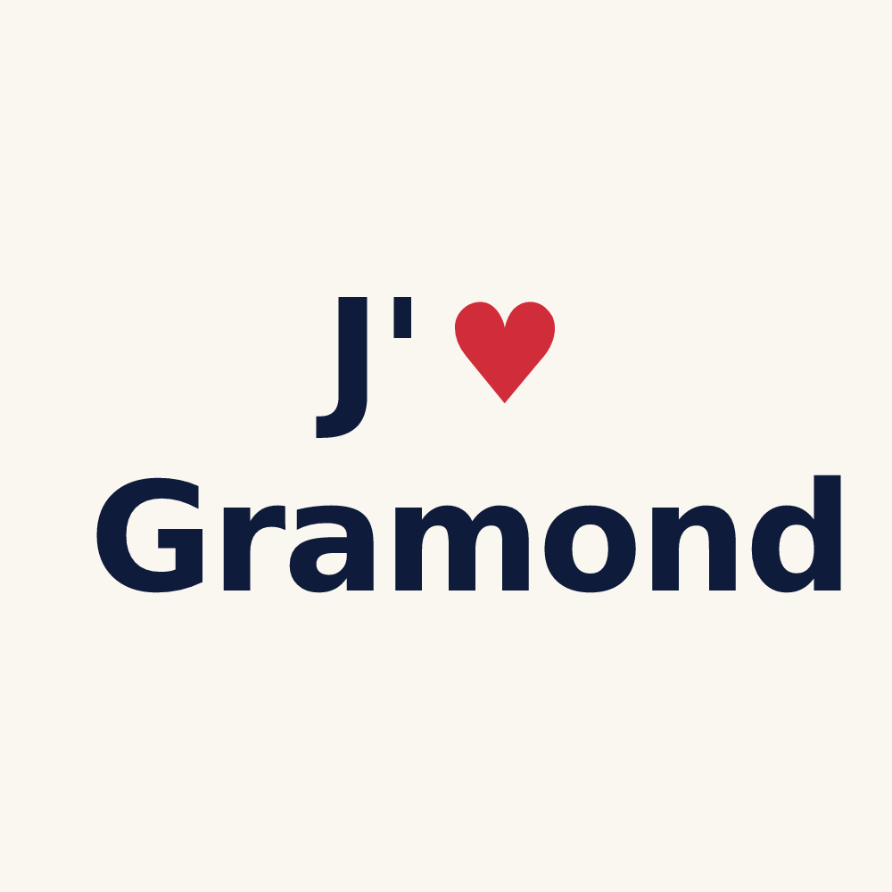 Tasse personnalisée Gramond — design J'aime Gramond