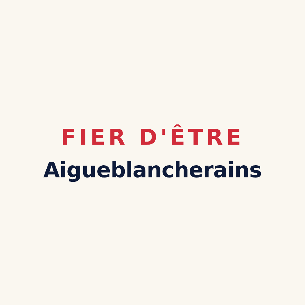 Tasse « Fier d'être Aigueblancherains » — design pour Grand-Aigueblanche