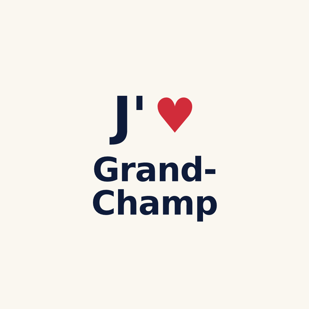 Tasse personnalisée Grand-Champ — design J'aime Grand-Champ