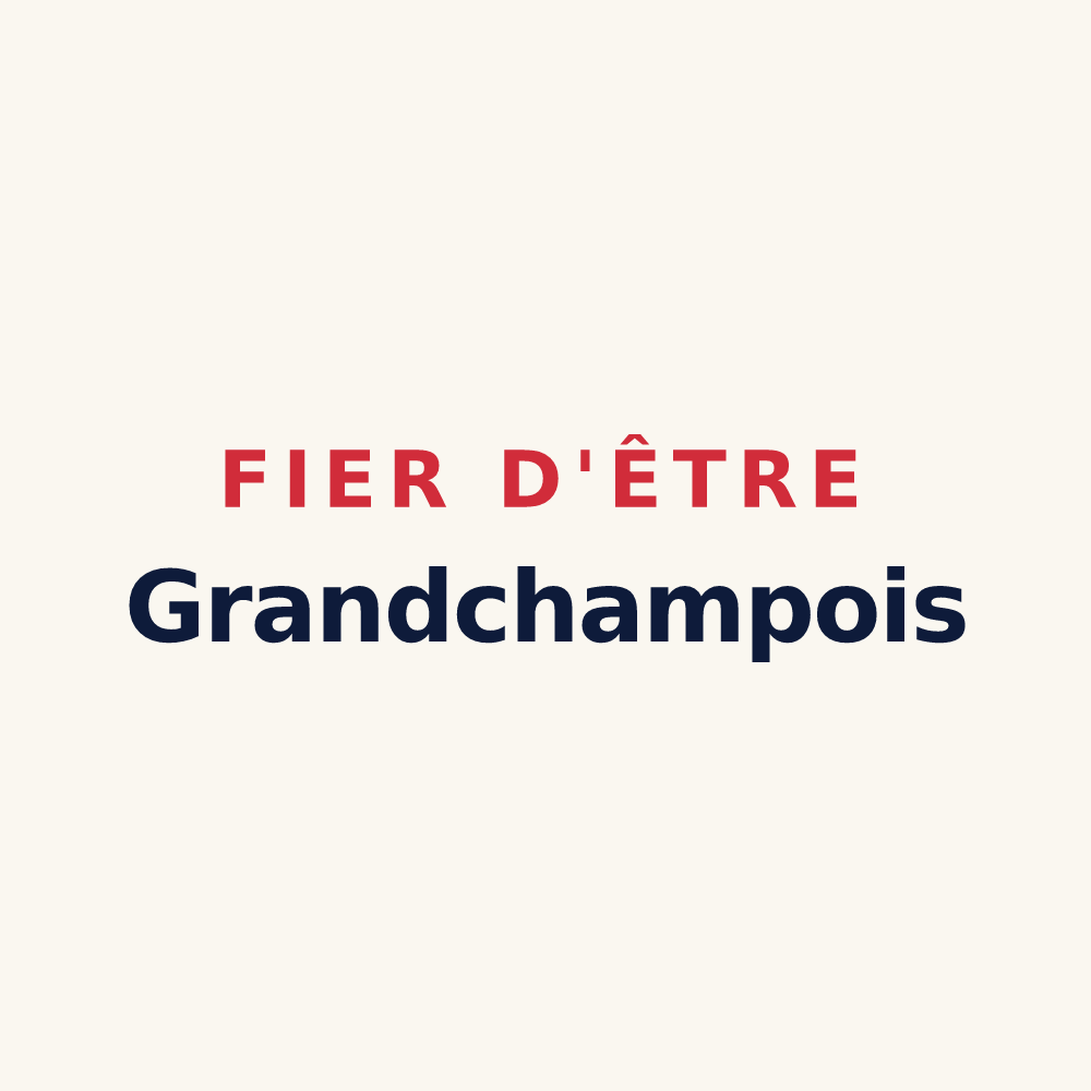 Tasse « Fier d'être Grandchampois » — design pour Grandchamp