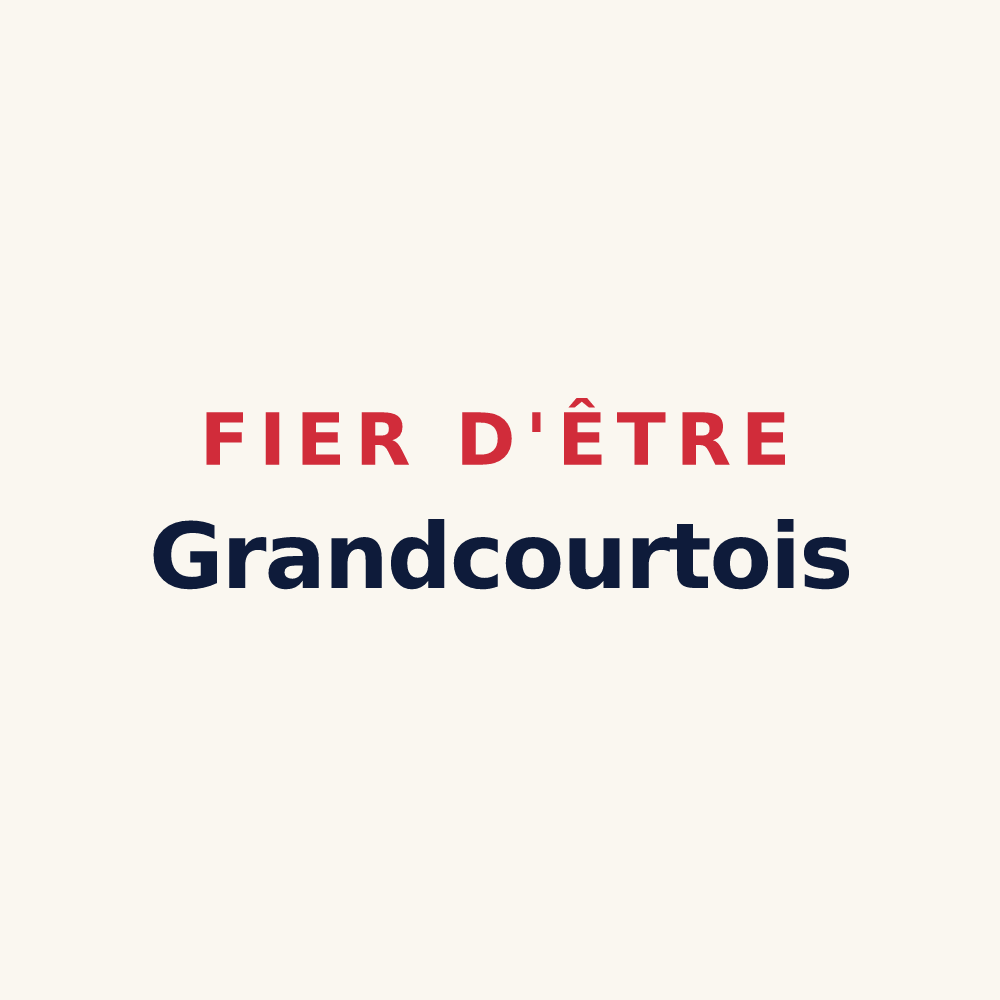 Tasse « Fier d'être Grandcourtois » — design pour Grandcourt
