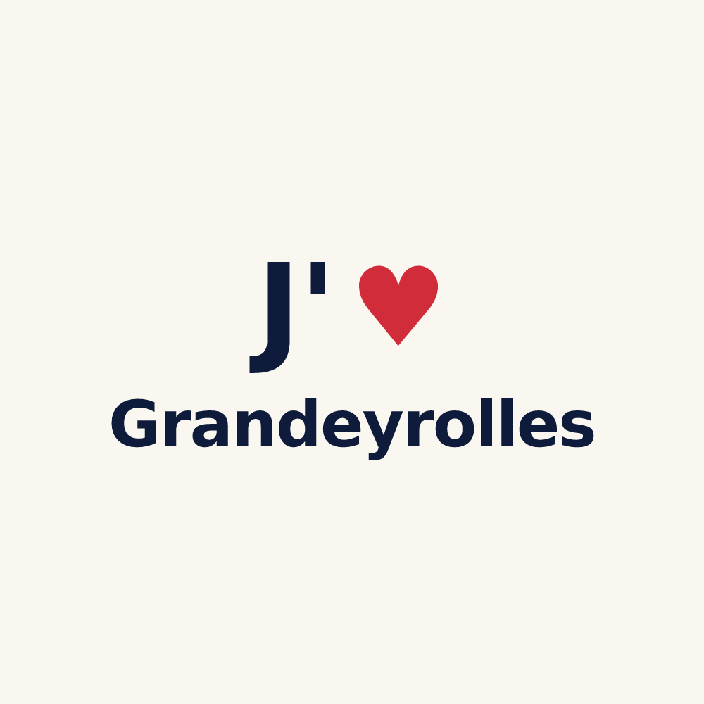 Tasse personnalisée Grandeyrolles — design J'aime Grandeyrolles