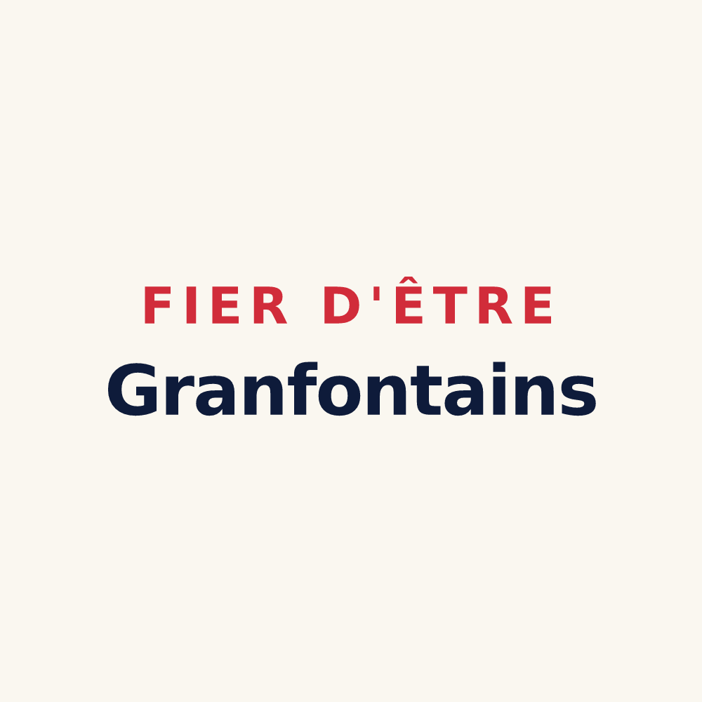 Tasse « Fier d'être Granfontains » — design pour Grandfontaine