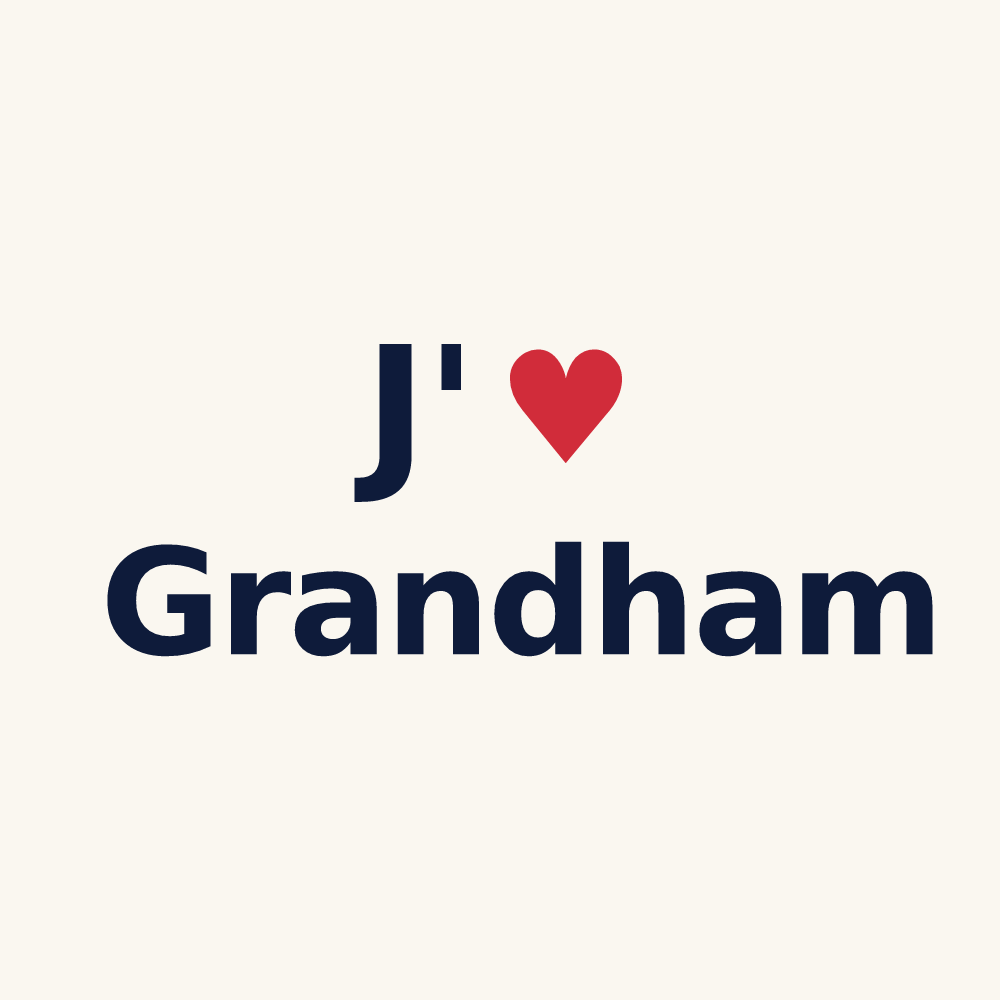 Tasse personnalisée Grandham — design J'aime Grandham