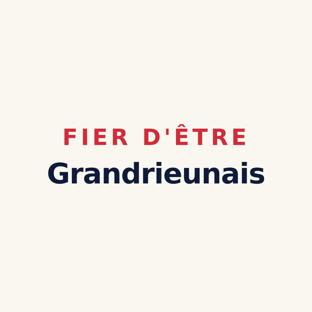 Tasse « Fier d'être Grandrieunais » — design pour Grandrieu