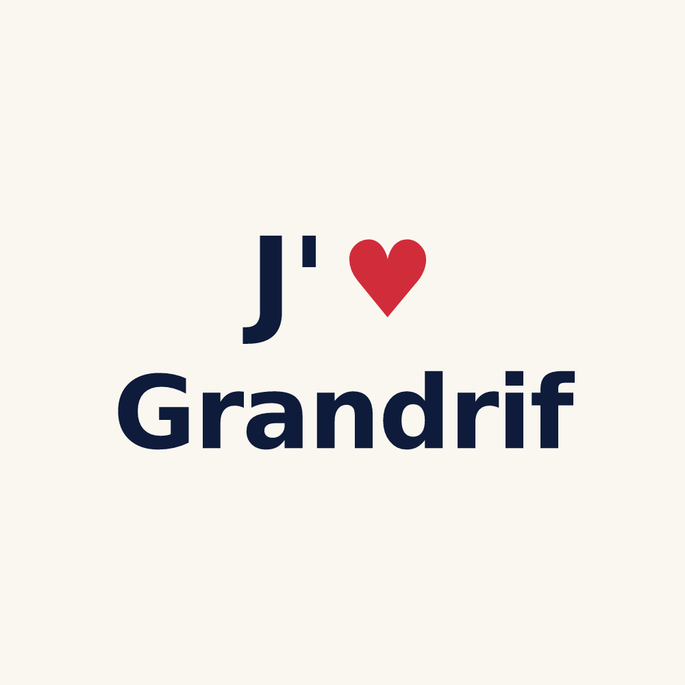Tasse personnalisée Grandrif — design J'aime Grandrif
