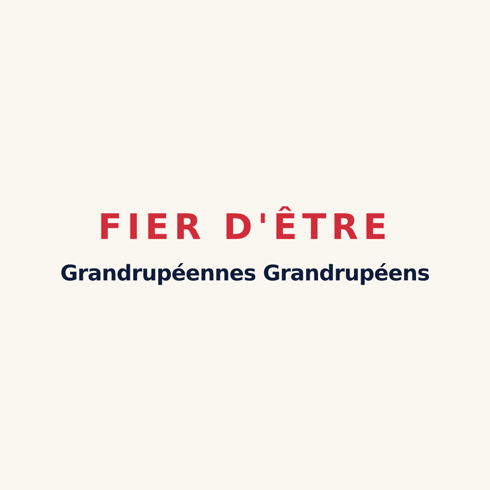 Tasse « Fier d'être Grandrupéennes Grandrupéens » — design pour Grandrupt